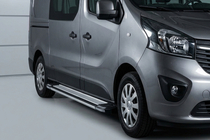 Renault Trafic 2015- рр. Бокові пороги Rainbow (2 шт., Алюміній) фото 1