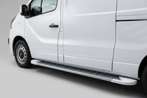 Renault Trafic 2015- рр. Бокові пороги Allmond White (2 шт., Алюміній) фото 1