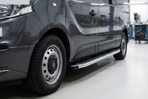 Renault Trafic 2015- рр. Бокові пороги Fullmond (2 шт., Алюміній) фото 1
