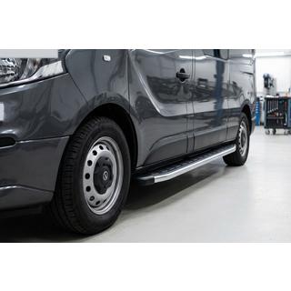 Бокові пороги Fullmond (2 шт., Алюміній) Renault Trafic 2015- рр. фото 1