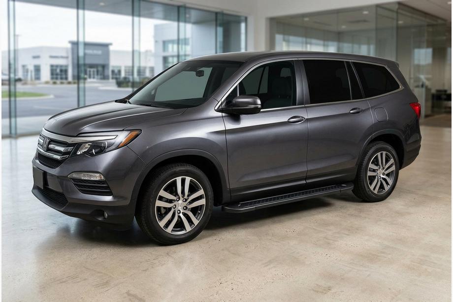 Honda Pilot 2015-2022 рр. Бокові пороги Allmond Black (2 шт., Алюміній) Image
