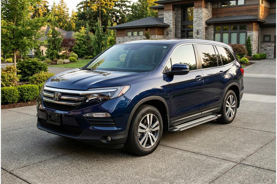 Honda Pilot 2015-2022 рр. Бокові пороги Rainbow (2 шт., Алюміній) Image