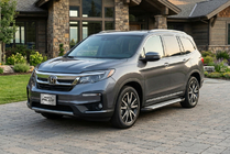 Honda Pilot 2015-2022 рр. Бокові пороги Allmond Grey (2 шт., Алюміній) фото 1