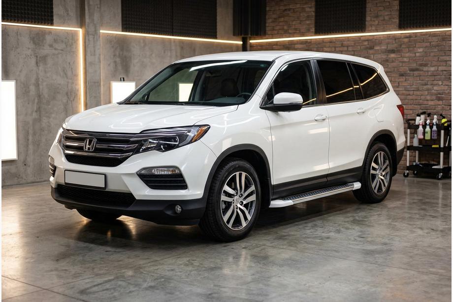 Honda Pilot 2015-2022 рр. Бокові пороги Allmond White (2 шт., Алюміній) Image