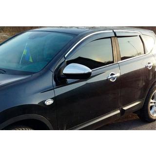 Накладки на дзеркала (2 шт, сталь) Nissan Qashqai 2007-2010 рр. фото 3