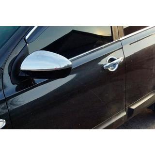 Накладки на дзеркала (2 шт, сталь) Nissan Qashqai 2007-2010 рр. фото 4