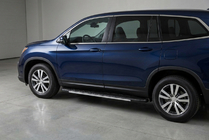 Honda Pilot 2015-2022 рр. Бокові пороги Bosphorus Grey (2 шт., Алюміній) фото 1
