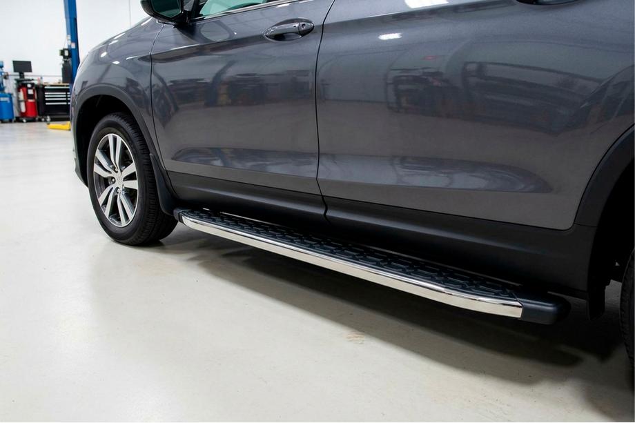 Honda Pilot 2015-2022 рр. Бокові пороги BlackLine (2 шт., Алюміній) Image
