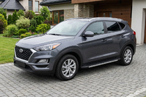 Hyundai Tucson TL 2016-2021 рр. Бокові пороги Duru (2 шт., Алюміній) фото 1