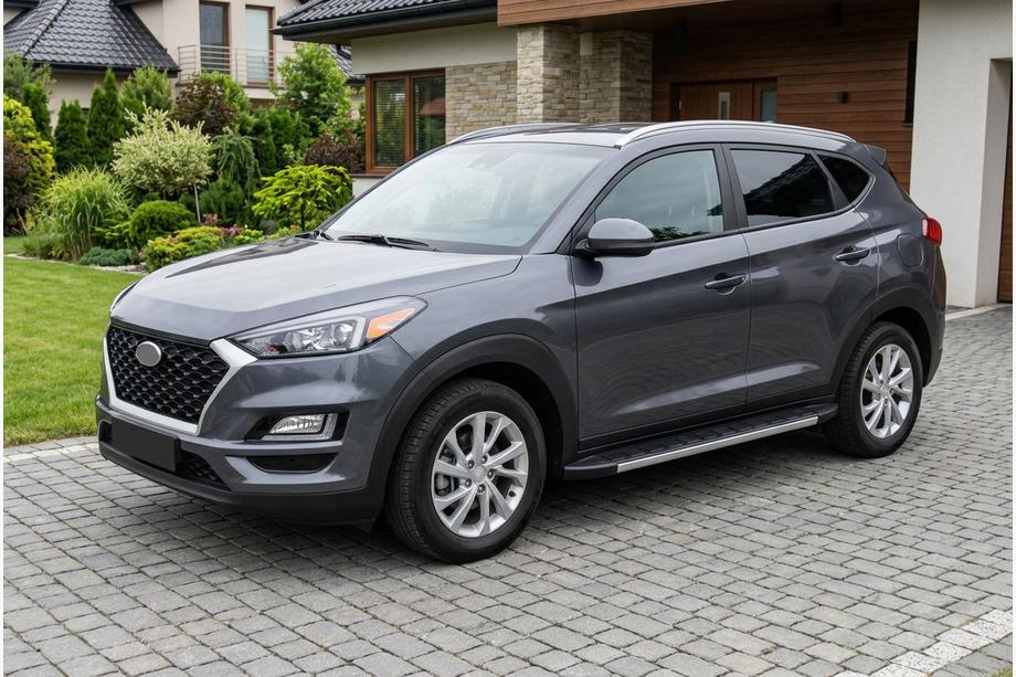 Hyundai Tucson TL 2016-2021 рр. Бокові пороги Duru (2 шт., Алюміній) Image