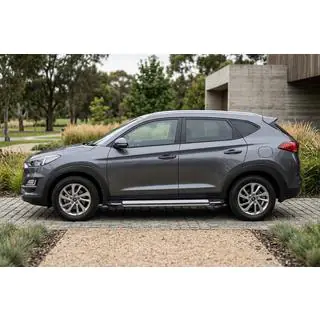 Бокові пороги Rainbow (2 шт., Алюміній) Hyundai Tucson TL 2016-2021 рр. фото 1
