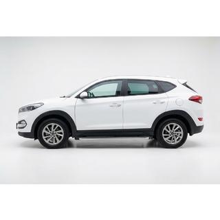 Бокові пороги BlackLine (2 шт., Алюміній) Hyundai Tucson TL 2016-2021 рр. фото 1