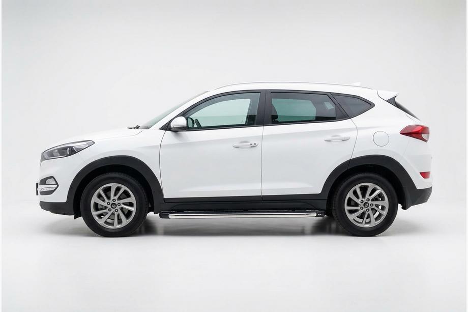 Hyundai Tucson TL 2016-2021 рр. Бокові пороги BlackLine (2 шт., Алюміній) Image