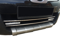 Nissan Qashqai 2007-2010 рр. Смужки на нижню решітку (2 шт., нерж) фото 1