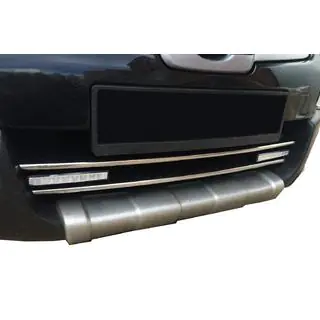 Смужки на нижню решітку (2 шт., нерж) Nissan Qashqai 2007-2010 рр. фото 1