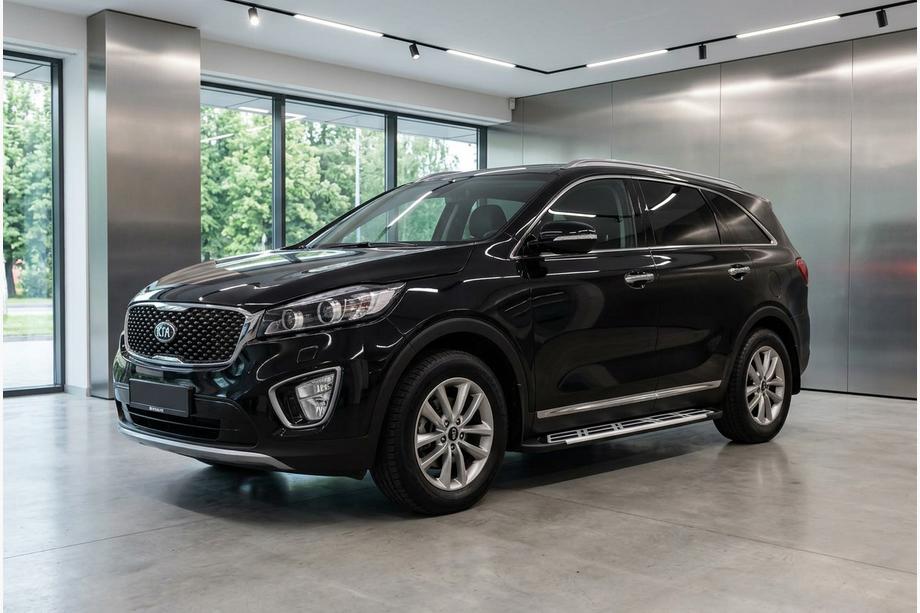 Kia Sorento III UM 2014-2020 рр. Бокові пороги Sunrise (2 шт., Алюміній) Image