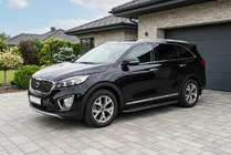 Kia Sorento III UM 2014-2020 рр. Бокові пороги Bosphorus Black (2 шт., Алюміній) фото 1