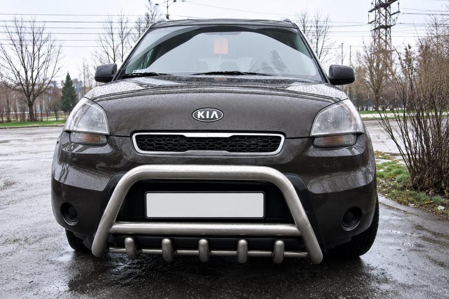 Kia Soul II 2013-2018 рр. Кенгурятник (нерж) Image