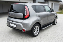 Kia Soul II 2013-2018 рр. Бокові пороги Fullmond (2 шт, алюм.) фото 1