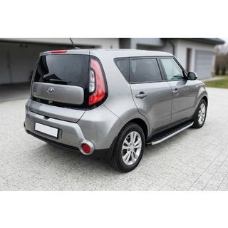 Бокові пороги Fullmond (2 шт, алюм.) Kia Soul II 2013-2018 рр. фото 1