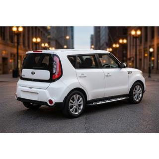 Бокові пороги Sunrise (2 шт., Алюміній) Kia Soul II 2013-2018 рр. фото 1