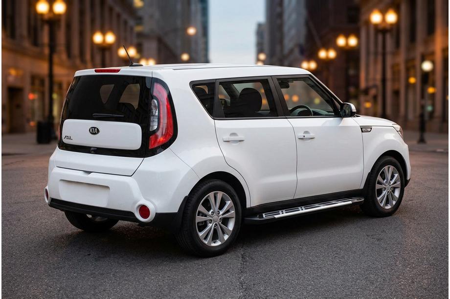 Kia Soul II 2013-2018 рр. Бокові пороги Sunrise (2 шт., Алюміній) Фото 1