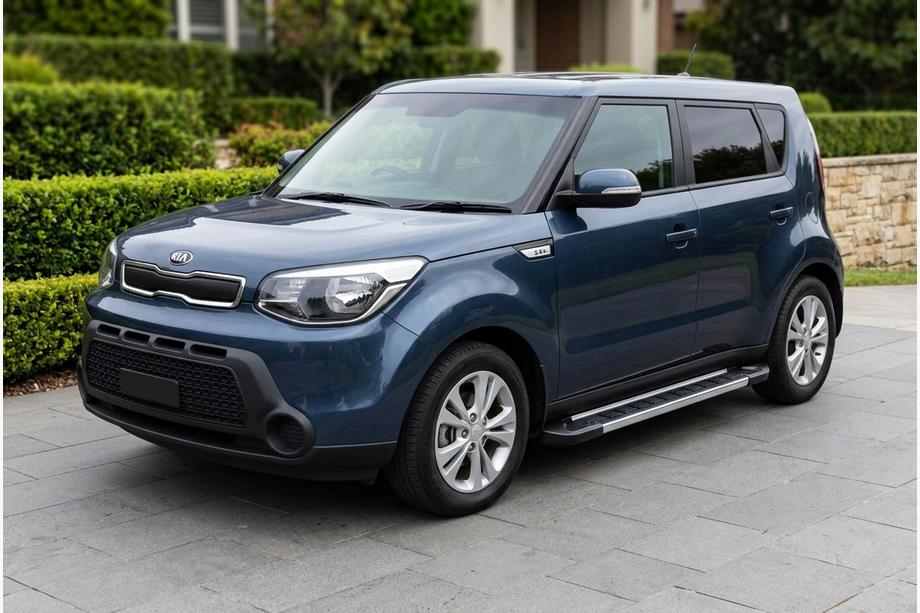 Kia Soul II 2013-2018 рр. Бокові пороги Duru (2 шт., Алюміній) Image