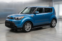 Kia Soul II 2013-2018 рр. Бокові пороги Bosphorus Black (2 шт., Алюміній) фото 1