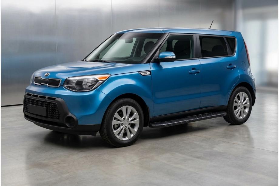 Kia Soul II 2013-2018 рр. Бокові пороги Bosphorus Black (2 шт., Алюміній) Image