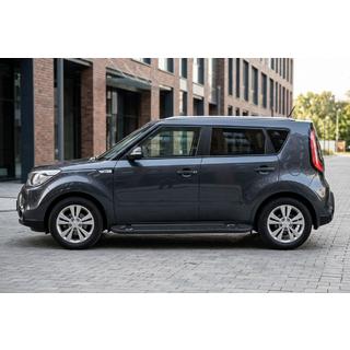 Бокові пороги RedLine Black (2 шт., Алюміній) Kia Soul II 2013-2018 рр. фото 1