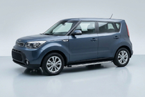 Kia Soul II 2013-2018 рр. Бокові пороги BlackLine (2 шт, алюміній) фото 1
