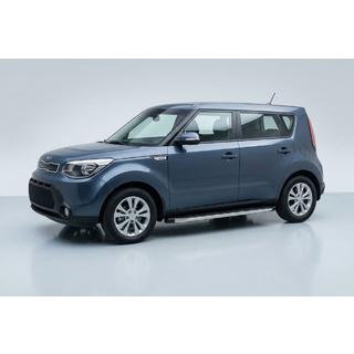 Бокові пороги BlackLine (2 шт, алюміній) Kia Soul II 2013-2018 рр. фото 1