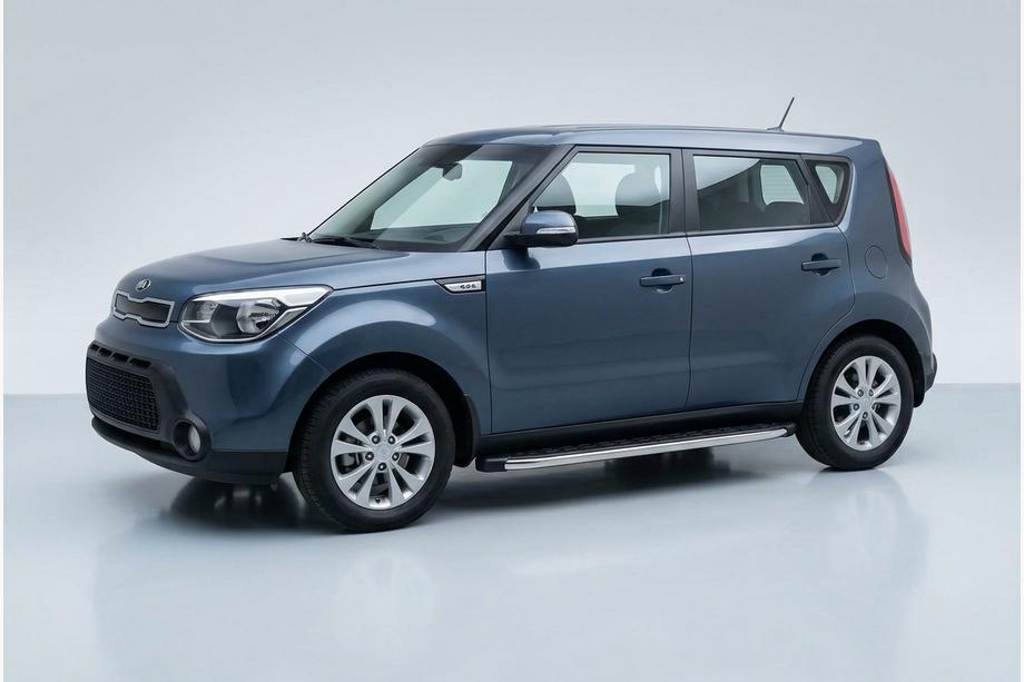 Kia Soul II 2013-2018 рр. Бокові пороги BlackLine (2 шт, алюміній) Image