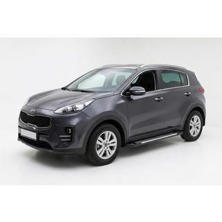 Бокові пороги Line (2 шт., алюміній) Kia Sportage 2015-2021 рр. фото 1
