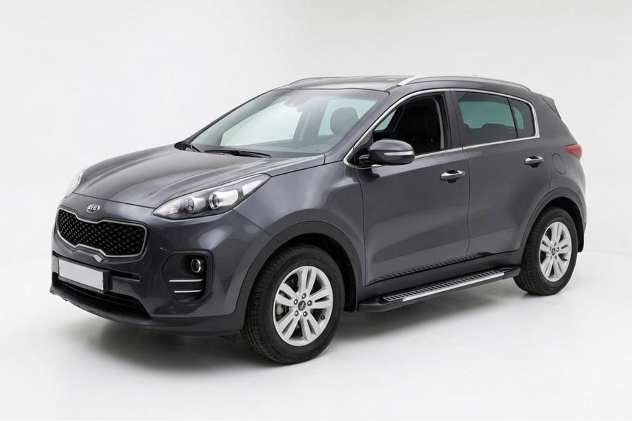 Kia Sportage 2015-2021 рр. Бокові пороги Line (2 шт., алюміній) Image