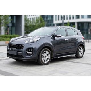 Бокові пороги Duru (2 шт., алюміній) Kia Sportage 2015-2021 рр. фото 1