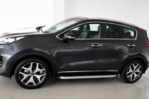 Kia Sportage 2015-2021 рр. Бокові пороги Fullmond (2 шт., алюміній) фото 1