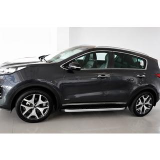 Бокові пороги Fullmond (2 шт., алюміній) Kia Sportage 2015-2021 рр. фото 1