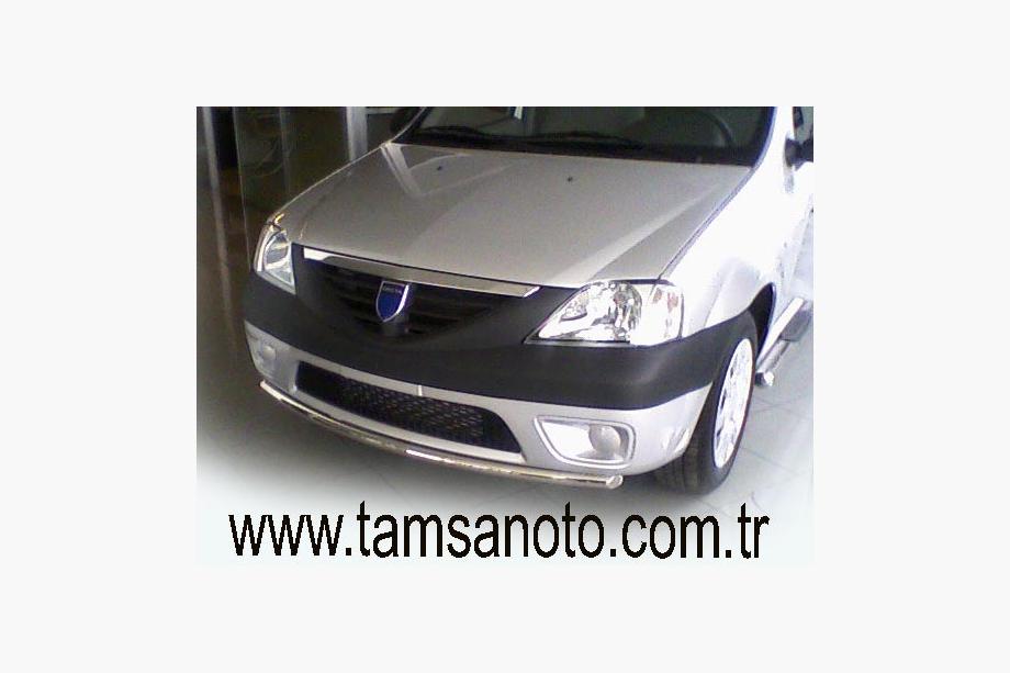 Renault Logan MCV 2005-2013 рр. Передня нижня труба ST008 (нерж.) 42 мм Фото 2