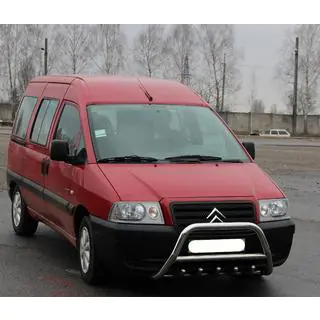Кенгурятник WT003 (нерж) Citroen Jumpy 1996-2007 рр. фото 2