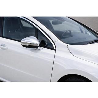 Накладки на дзеркала (2 шт, нерж) Peugeot 508 2010-2018 рр. фото 1
