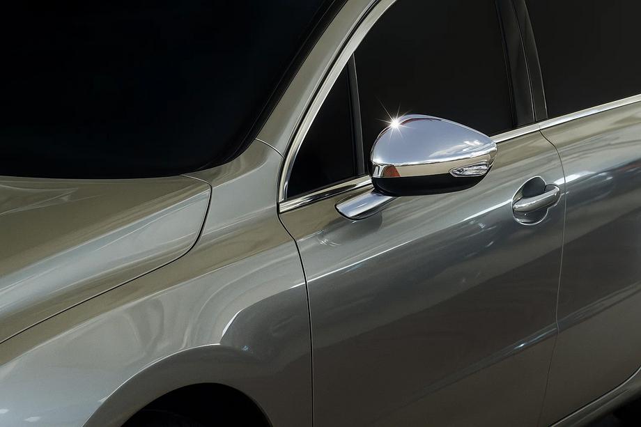 Peugeot 508 2010-2018 рр. Накладки на дзеркала (2 шт, нерж) Фото 3