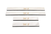 Peugeot 307 2001-2008 рр. Накладки на пороги Carmos V1 (4 шт, сталь) фото 1