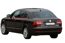 Skoda Superb 2009-2015 рр. Окантовка вікон (4 шт, нерж) фото 1