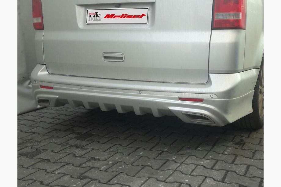 Volkswagen T5 2010-2015 рр. Накладка на задній бампер Sport 2 (під фарбування) Фото 2