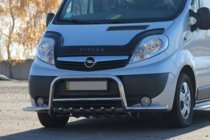 Renault Trafic 2001-2015 рр. Кенгурятник з вусами Exclusive (нерж.) фото 4