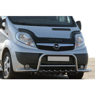 Кенгурятник з вусами Exclusive (нерж.) Renault Trafic 2001-2015 рр. фото 3