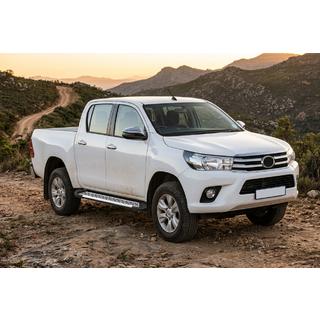 Бокові пороги Line (2 шт., алюміній) Toyota Hilux 2015- рр. фото 1