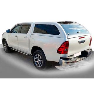 Бокові пороги Rainbow (2 шт., алюміній) Toyota Hilux 2015- рр. фото 3