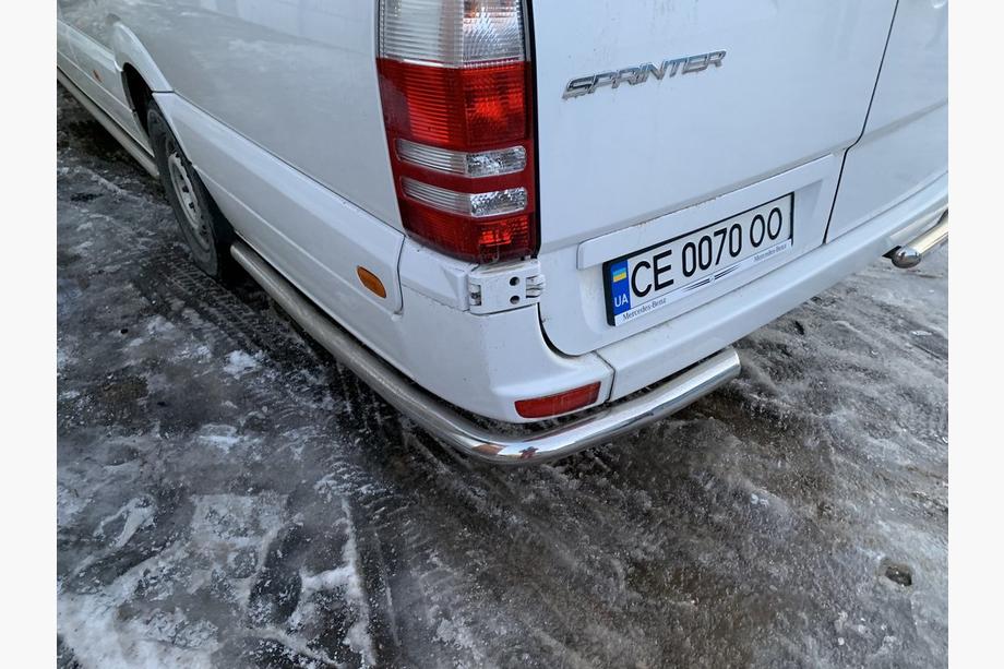 Mercedes Sprinter W906 2006-2018 рр. Бічні труби за заднім колесом кутові (2 шт, нерж) Long Фото 11